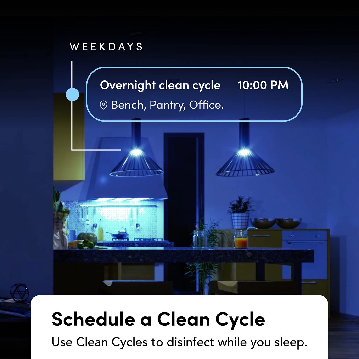 LIFX Clean, A19 1100 lumens, Full Color with Antibacterial HEV, Wi-Fi Smart LED Light Bulb