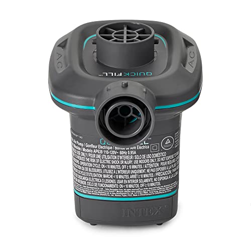 Intex 120V Quick Fill AC Electric Air Pump w/ 3 Interconnected Nozzles (2 Pack)