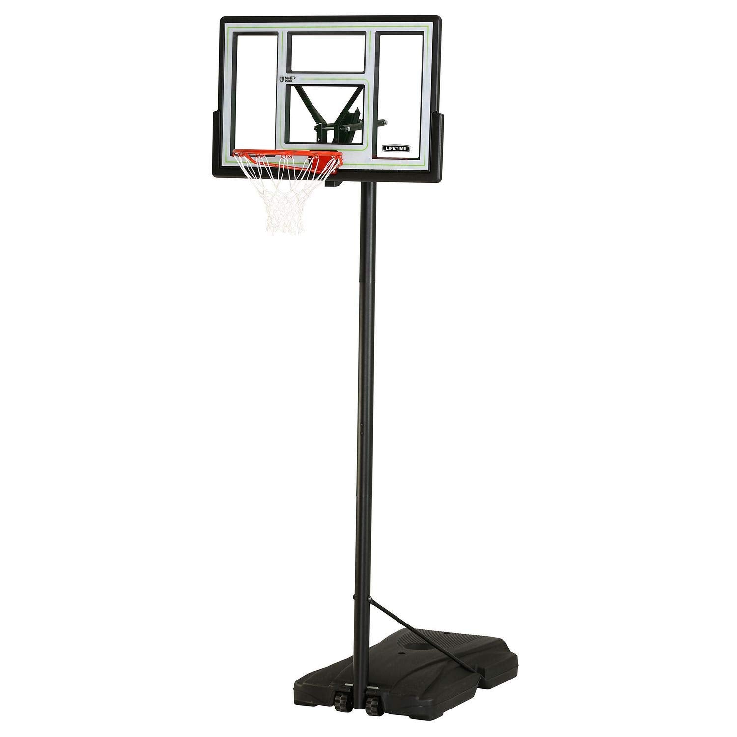 Lifetime 46" Shatterproof Portable Height Adjustable Basketball System, 90584