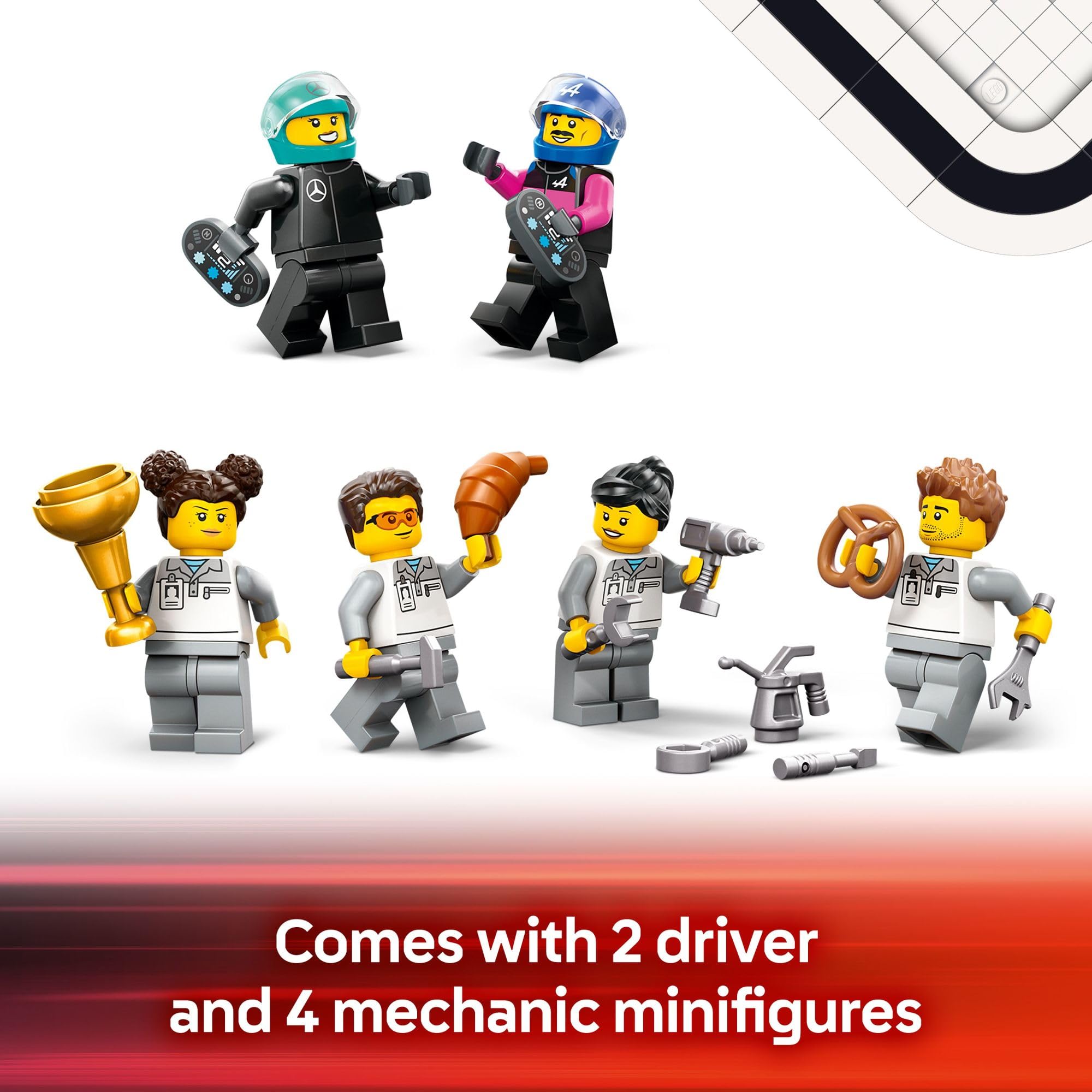 LEGO City F1 Garage & Mercedes 60444