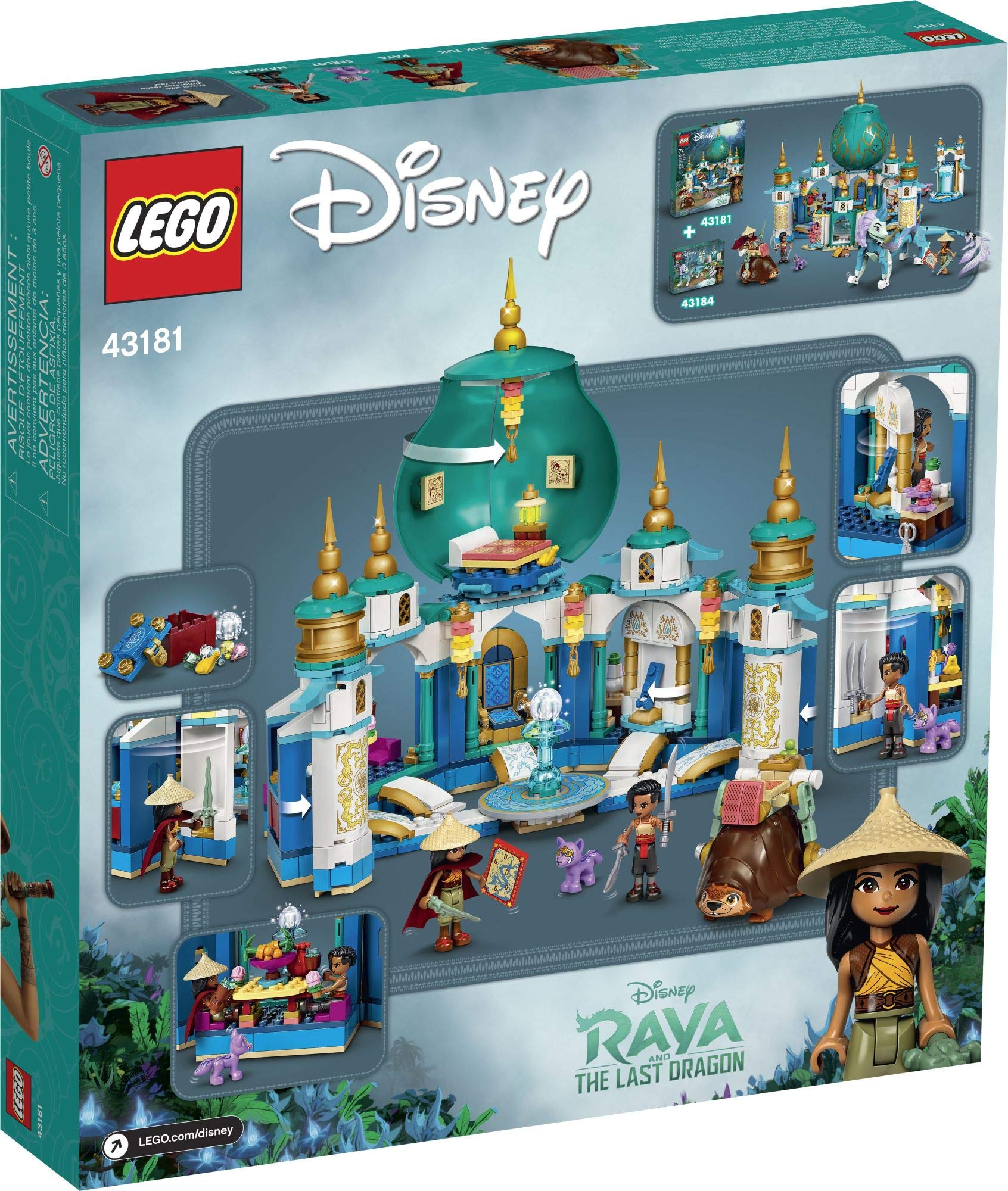 LEGO Disney Raya and The Heart Palace 43181 (610 Pieces)
