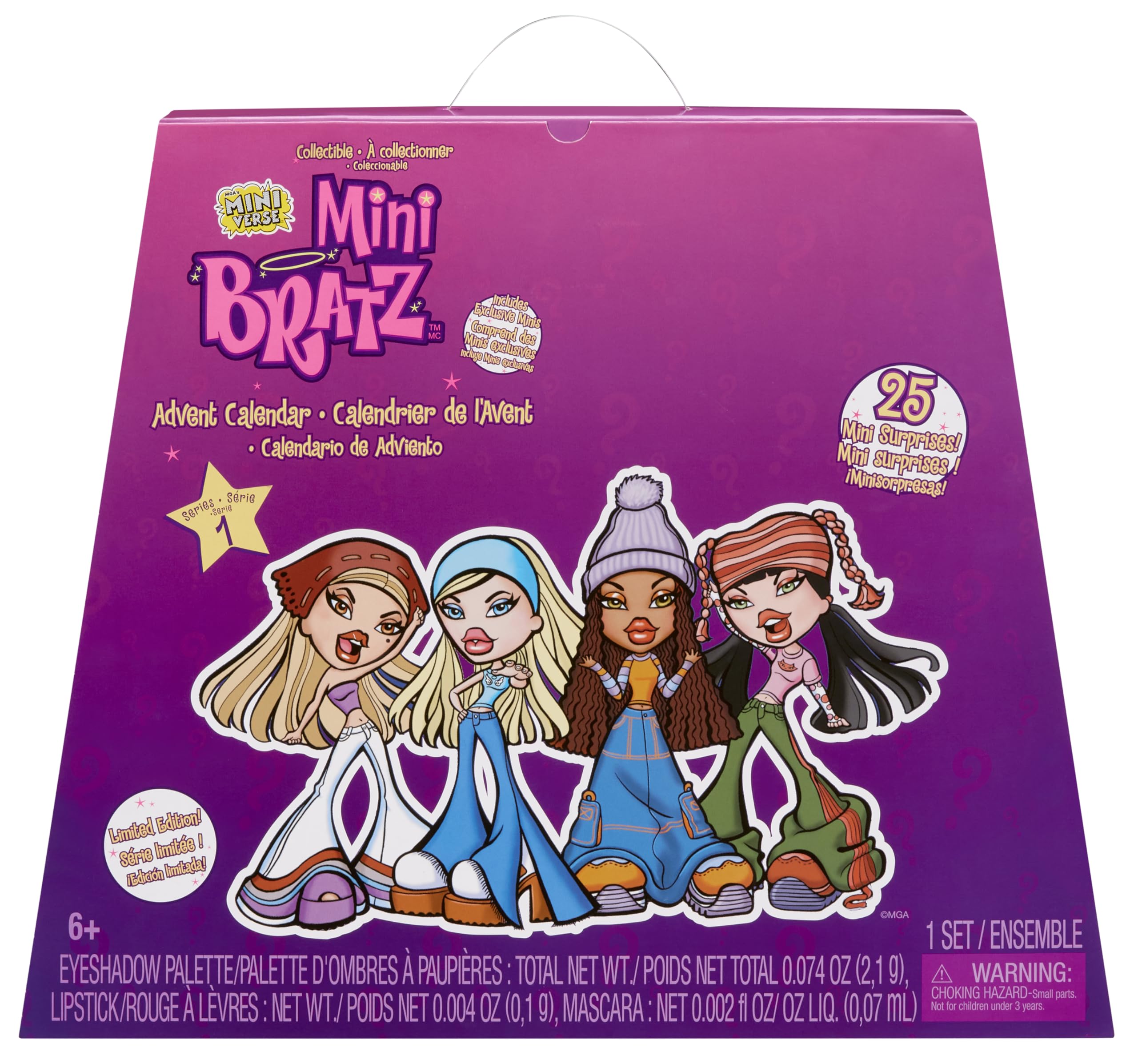 MGA's Miniverse Bratz Minis Advent Calendar - 25 Surprises, Y2K Nostalgia