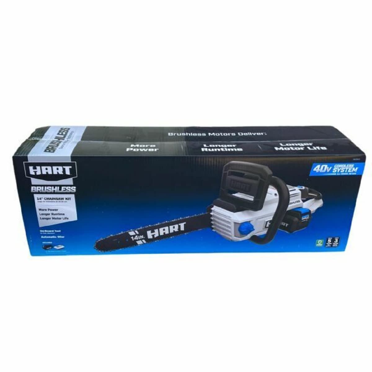 HART 40-Volt Cordless Brushless 14-inch Chainsaw Kit (1) 4.0Ah Lithium-Ion
