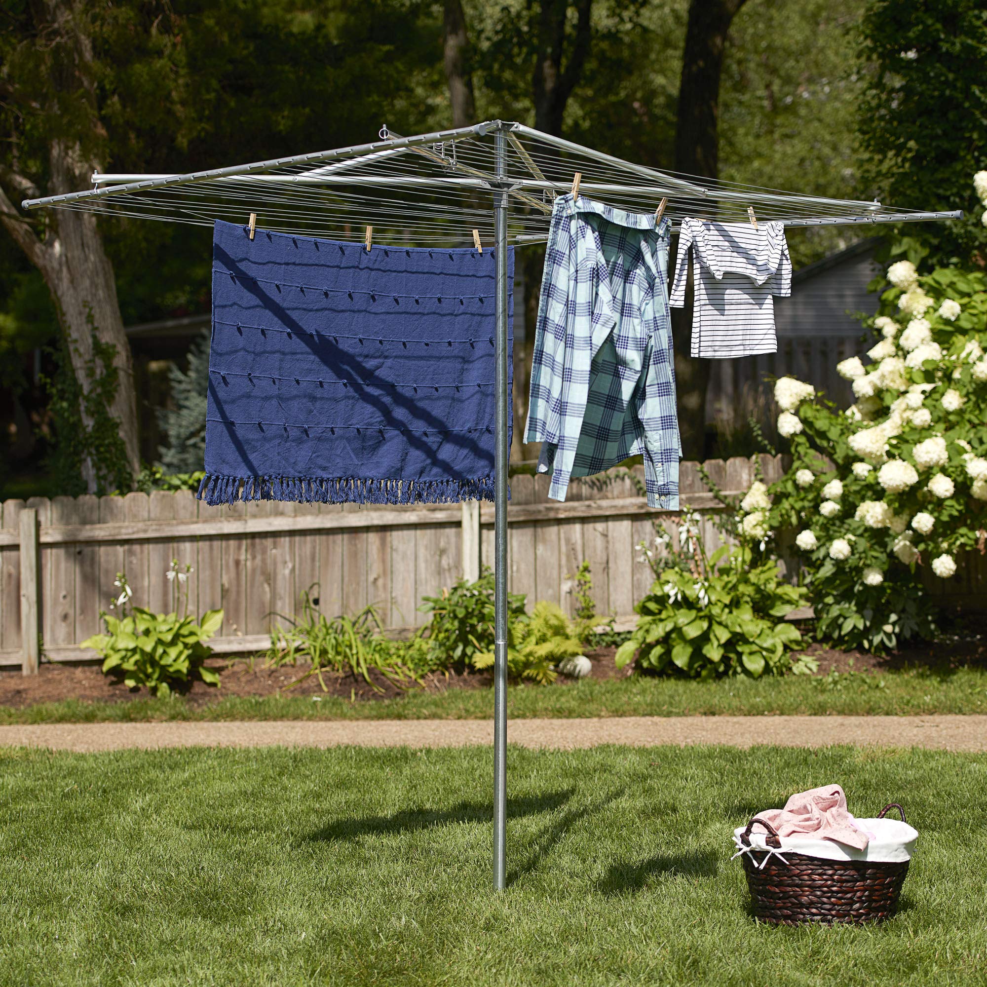 Household Essentials 1710 Height Adjustable Outdoor Umbrella Drying Rack