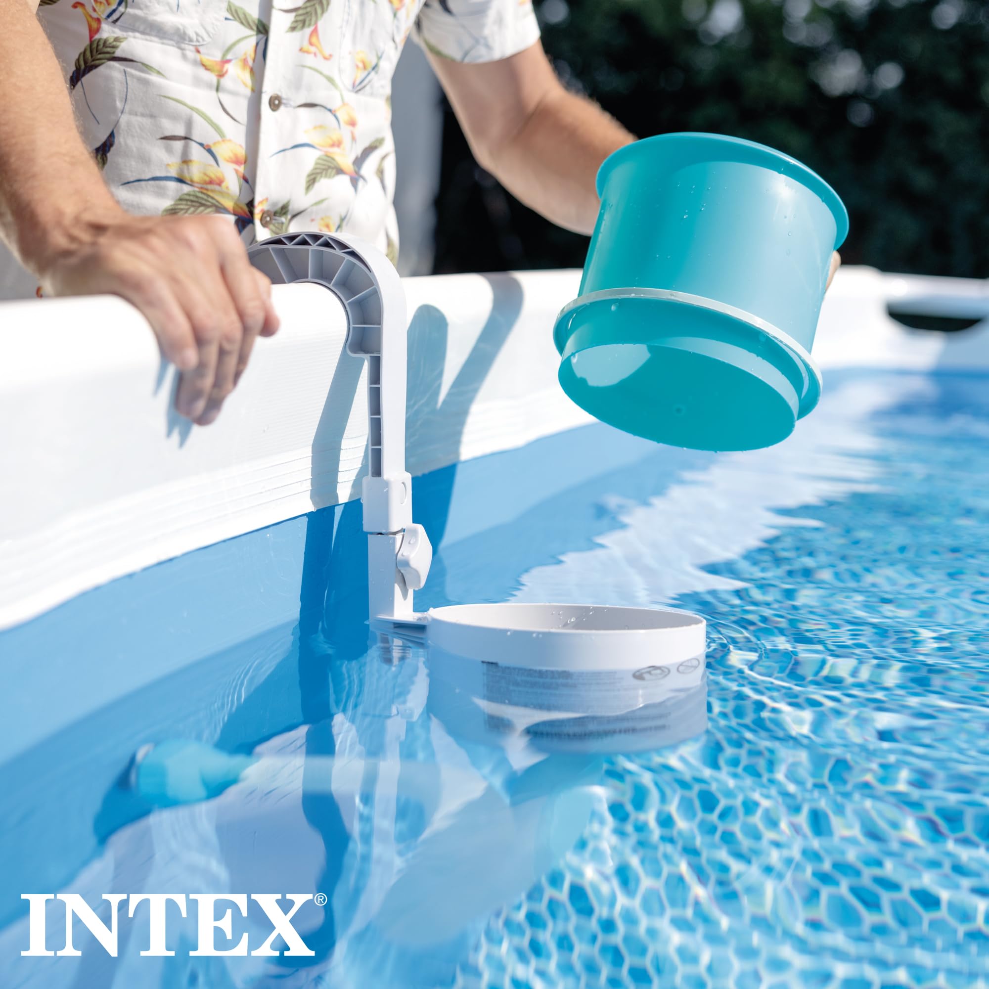 Intex Deluxe Wall Mounted Pool Surface Automatic Skimmer with Removable Strainer