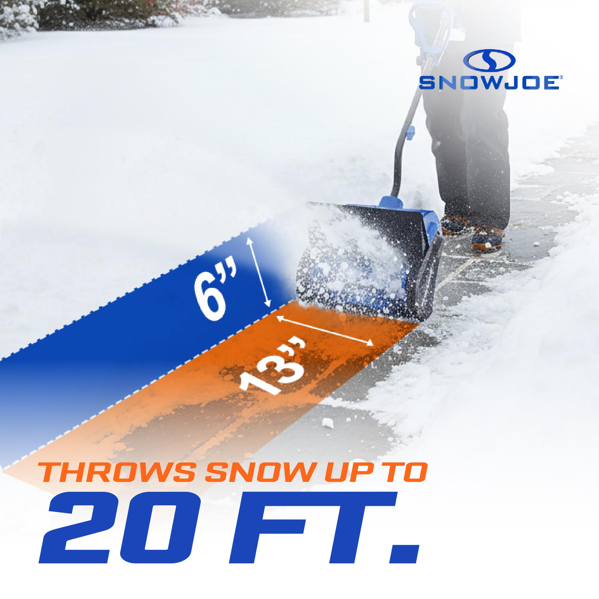 Snow Joe 24V Cordless Electric Shovel Kit w/Battery & Charger, 13″ Clearing Width, 400W Motor