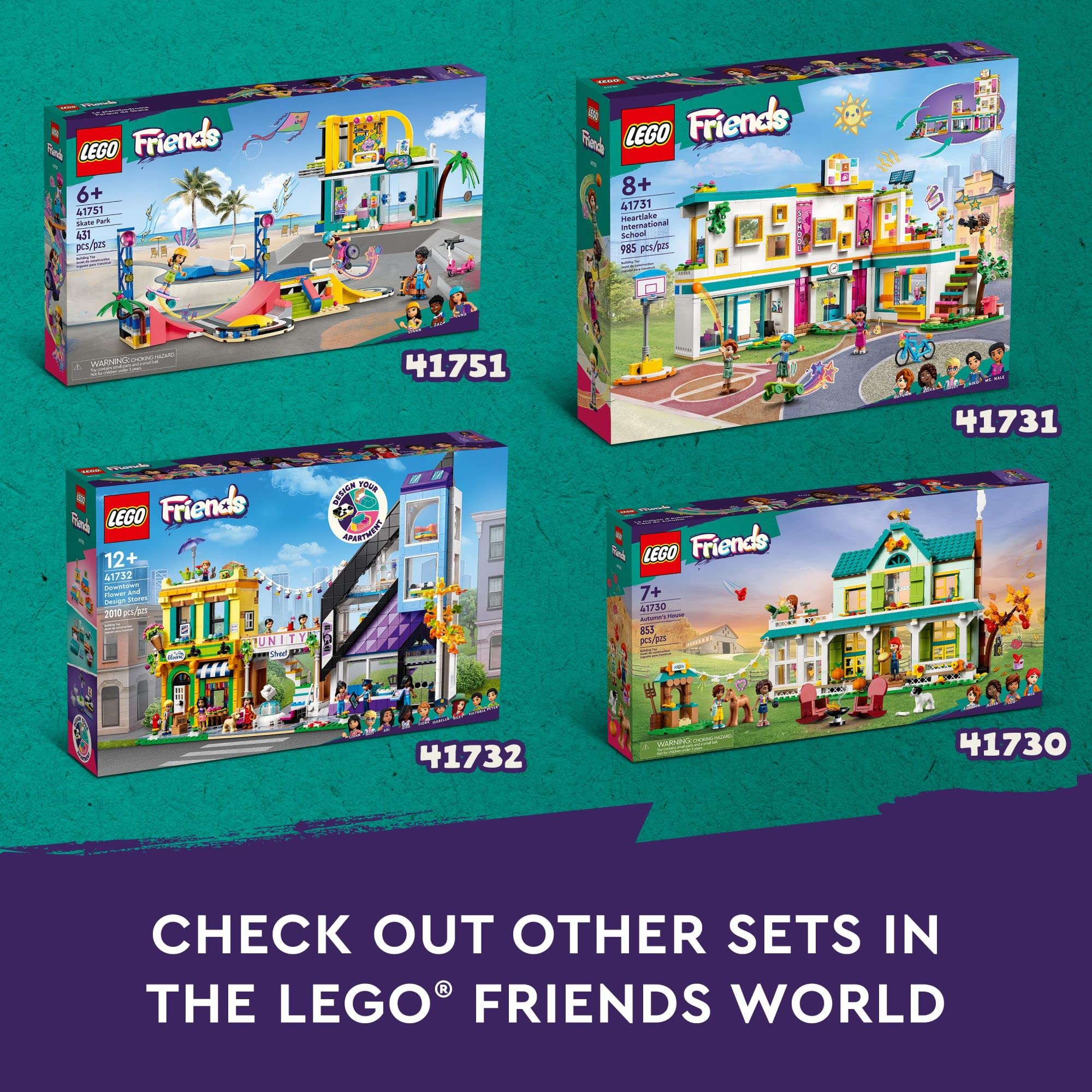 LEGO Friends Downtown Flower and Design Stores 41732