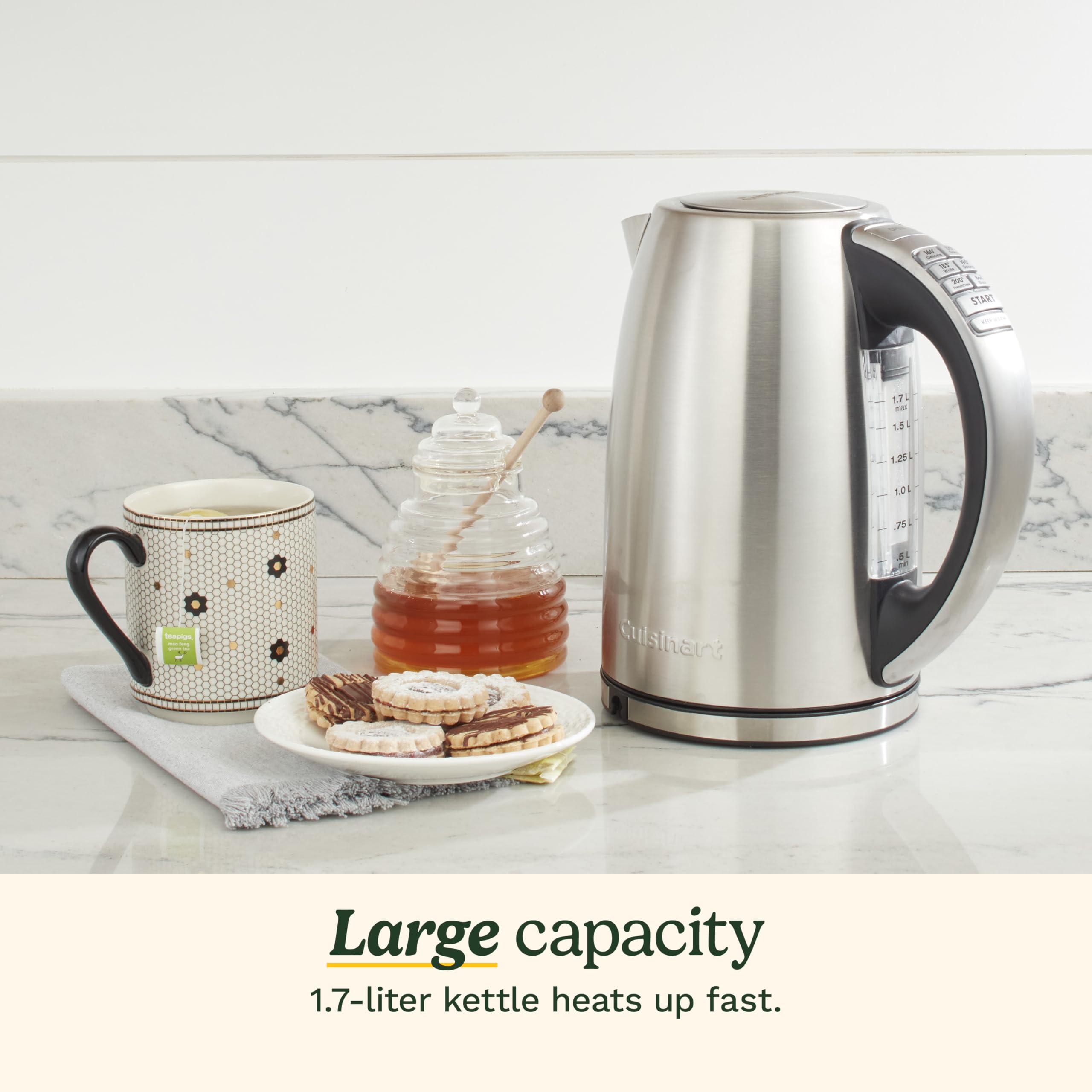 Cuisinart PerfecTemp 1.7-Liter Electric Kettle Cordless Electric Tea Kettle