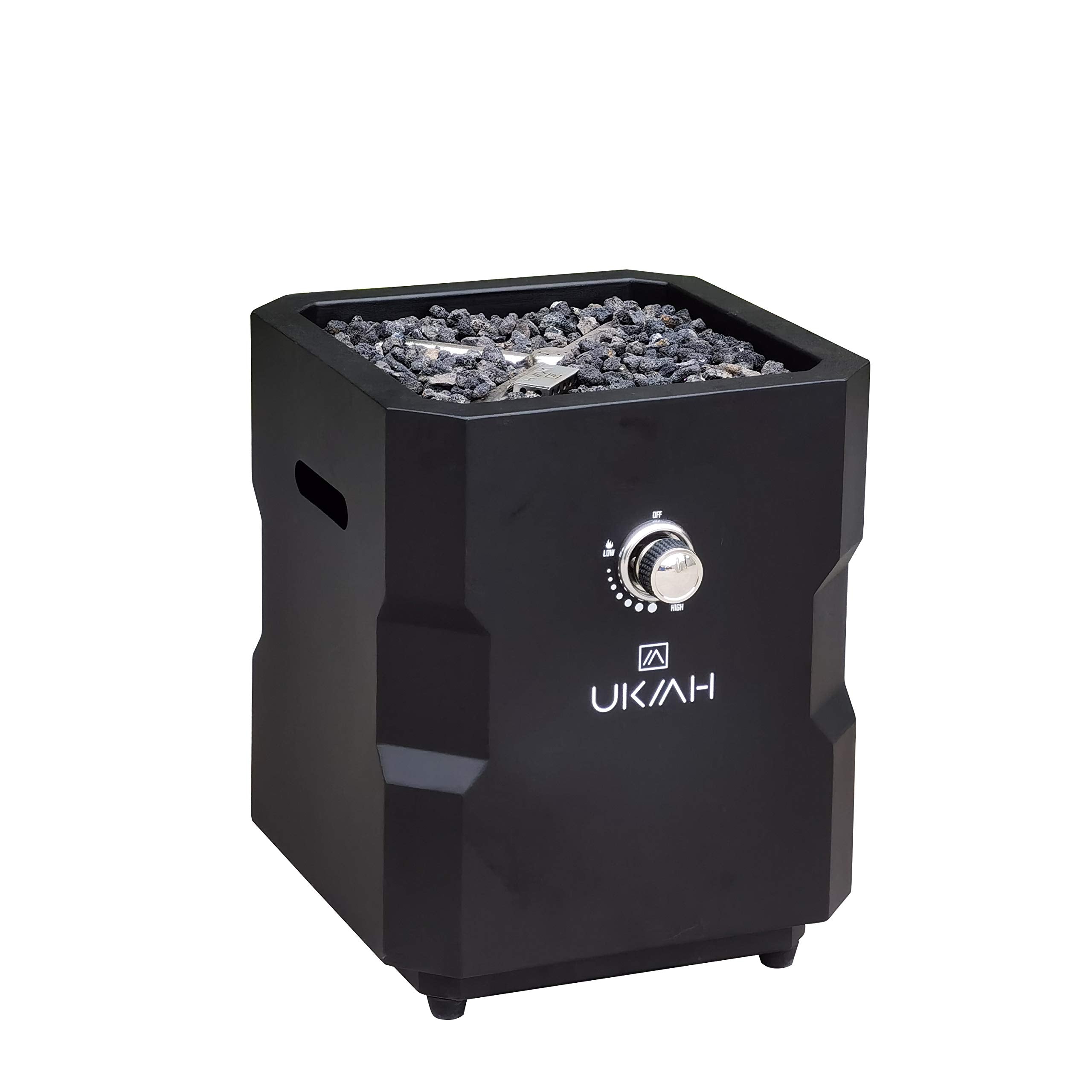 Ukiah Tailgater X Portable Gas Fire Pit 48,000 BTUs - Black (TK-1018-TX)