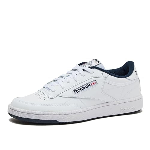Reebok Mens Club C 85 Mens Tennis Shoes, Casual Fashion White Sneakers for Men