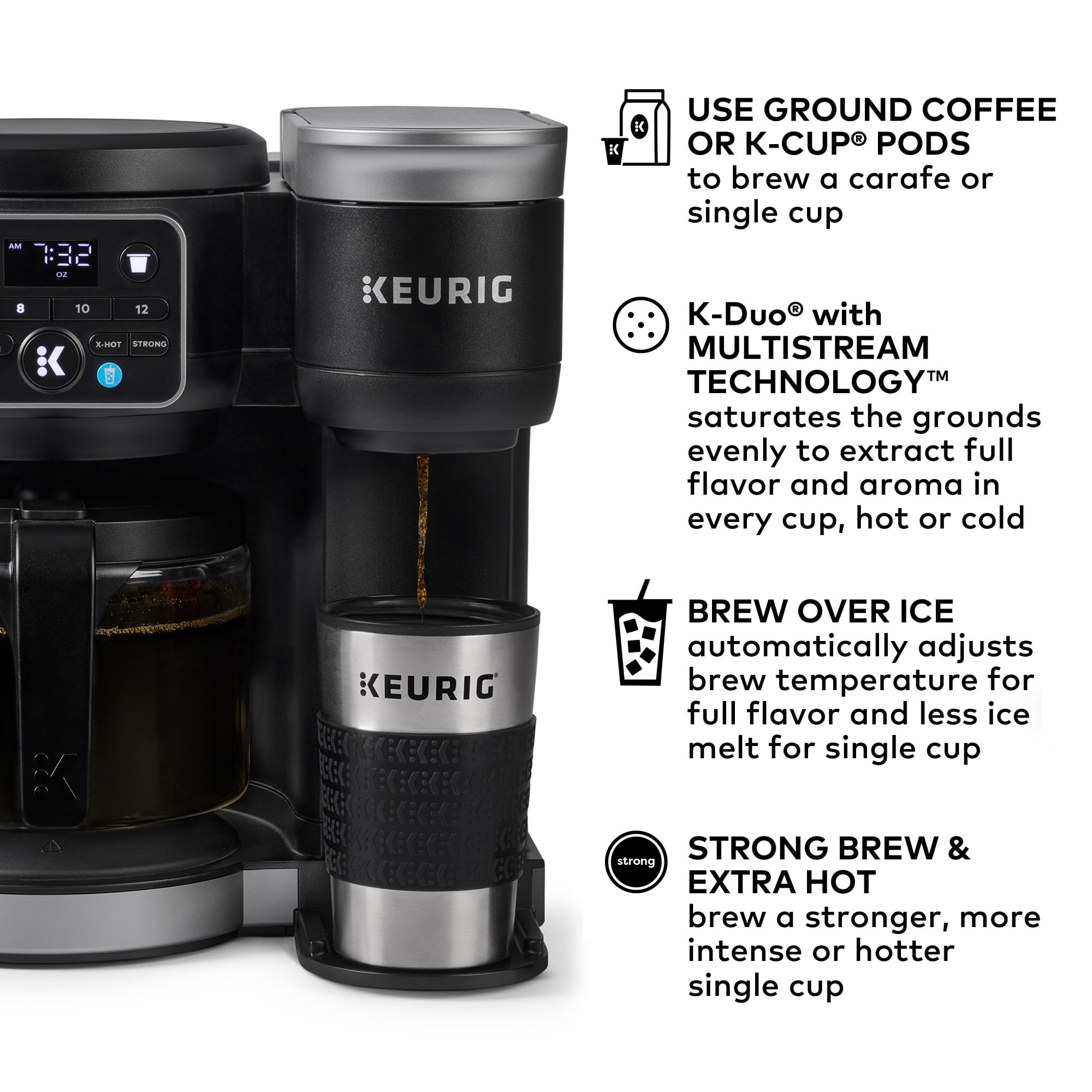 Keurig K-Duo Hot & Iced Single Serve & Carafe Coffee Maker,