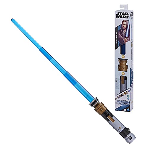 STAR WARS Lightsaber Forge OBI-Wan Kenobi Electronic Blue Lightsaber, Customizable Roleplay Toy, Toy for Kids Ages 4 and Up