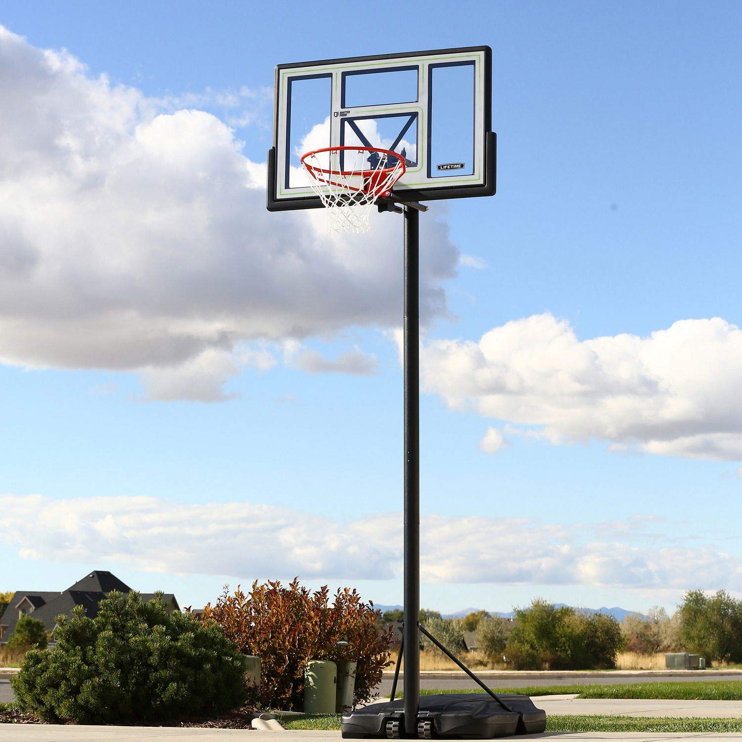 Lifetime 46" Shatterproof Portable Height Adjustable Basketball System, 90584