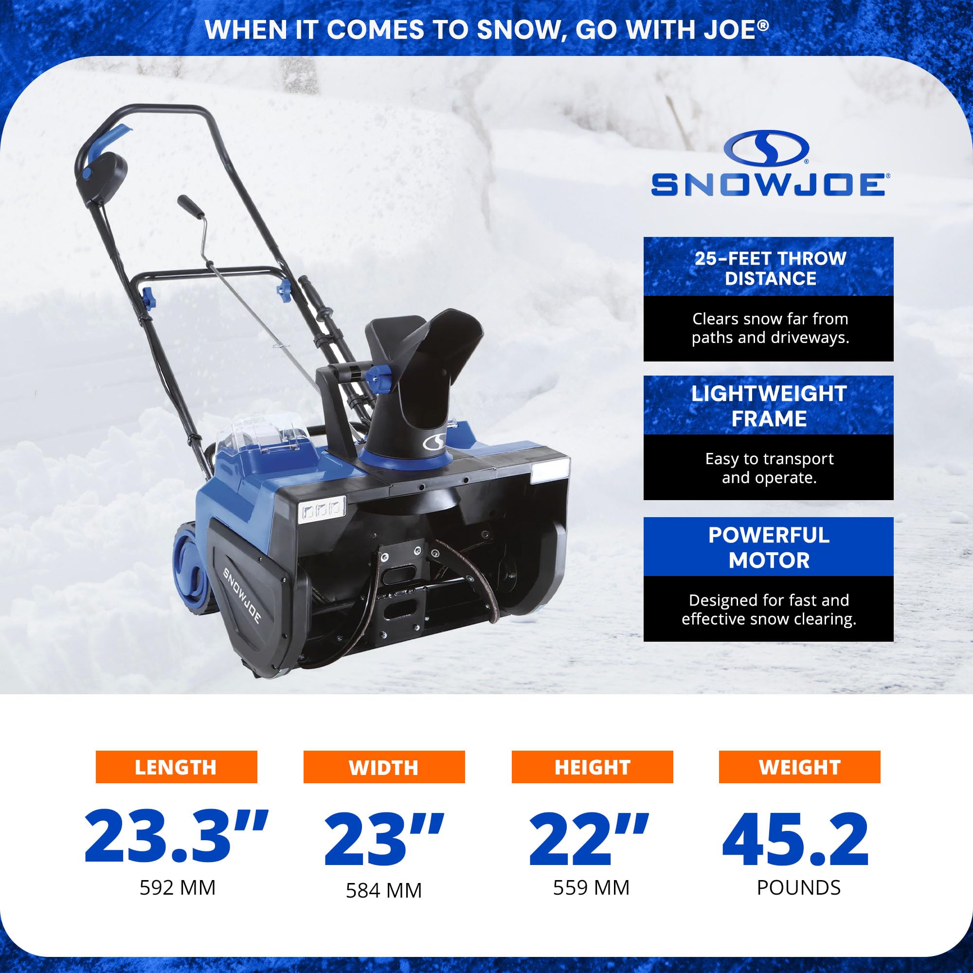 Snow Joe 48V Cordless Snow Blower Kit with Cover