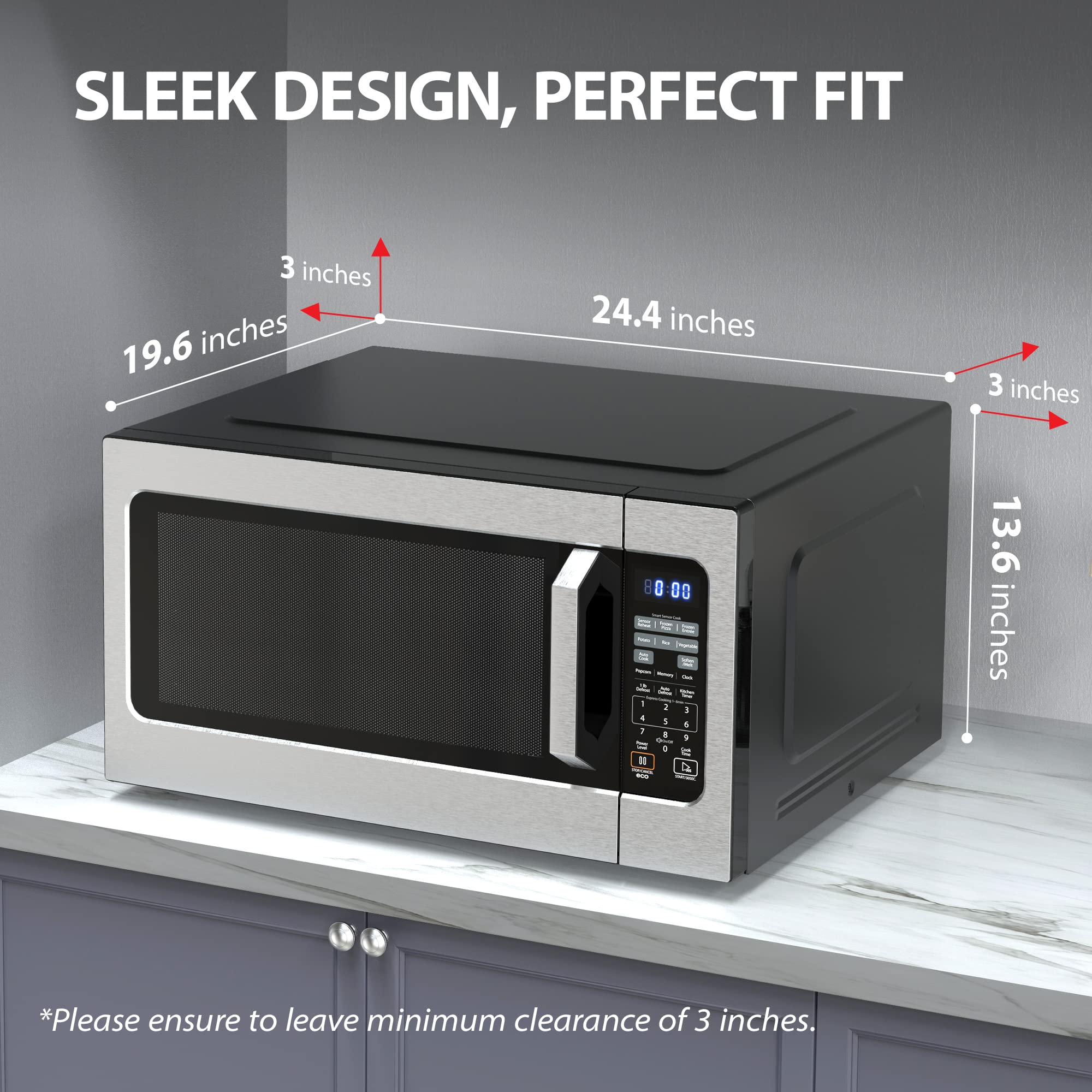 TOSHIBA Small Microwave Oven with 11 Power Levels
