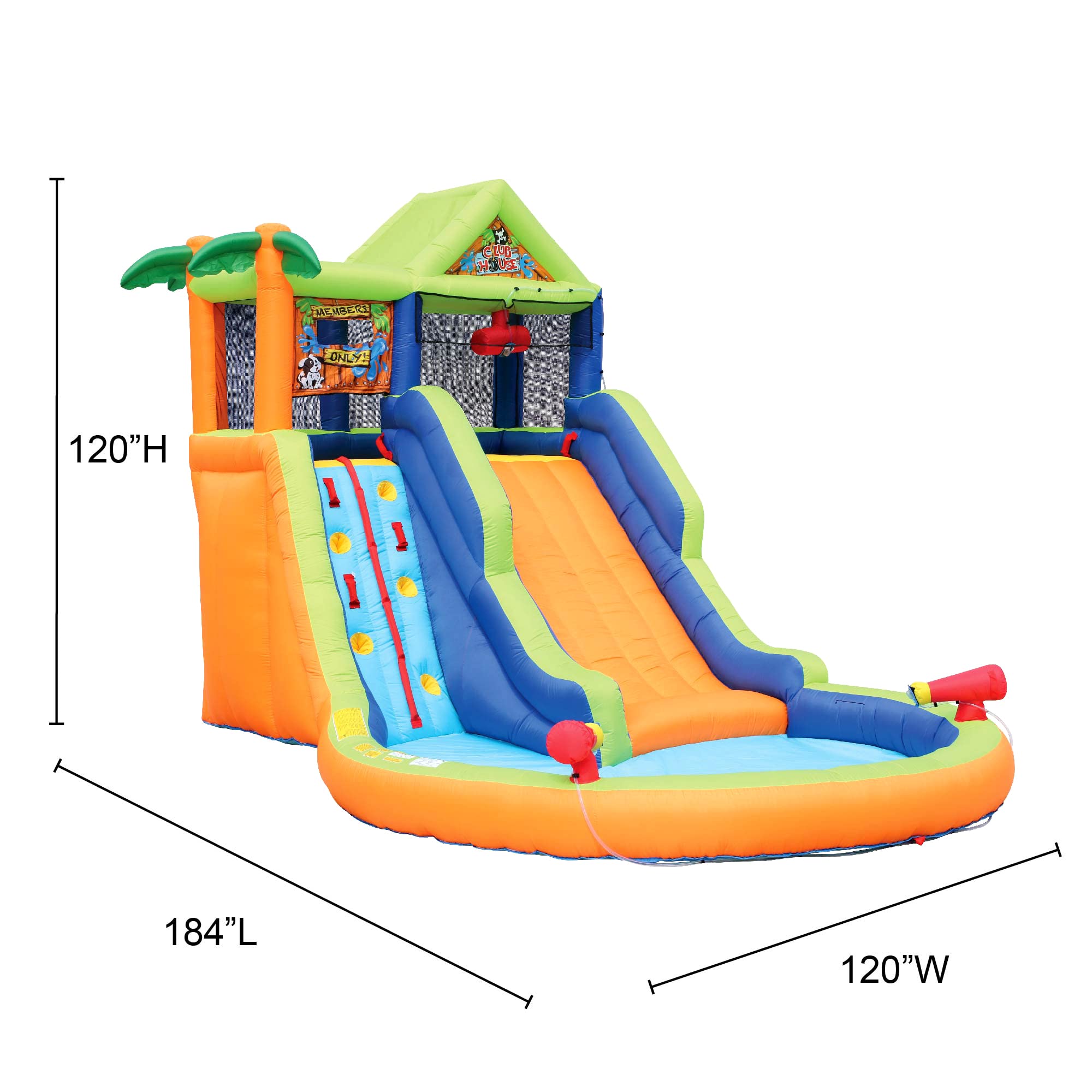 BANZAI Slide 'N Splash Clubhouse Water Park