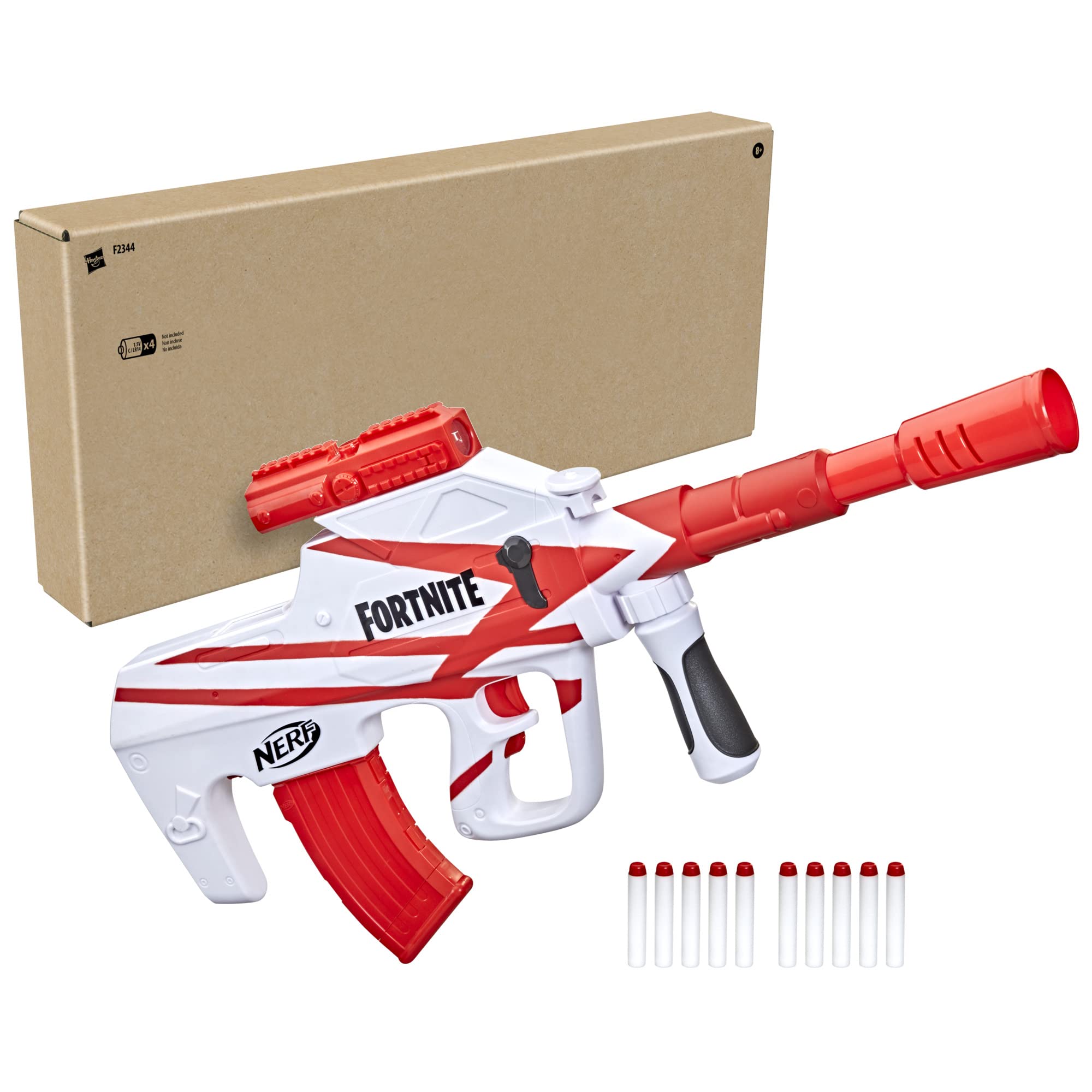 Nerf Fortnite B-AR Motorized Dart Blaster - Fortnite Converge Wrap, Motorized 10-Dart Blasting, 10-Dart Clip, 10 Official Nerf Elite Darts