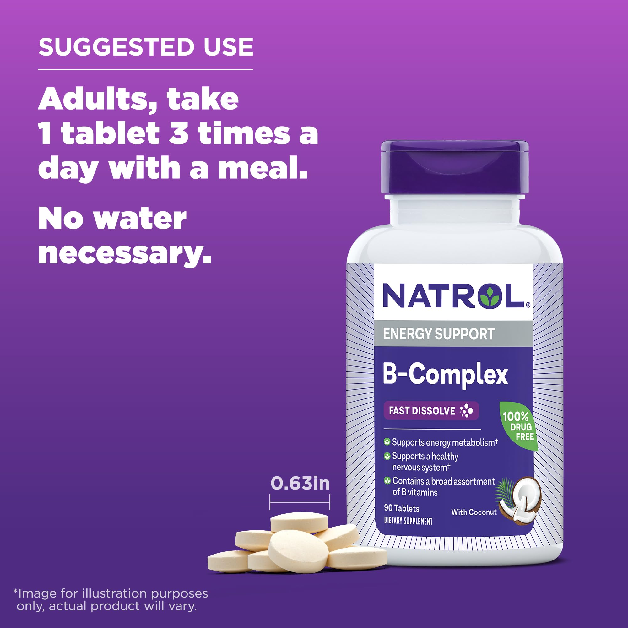 Natrol, B-Complex Fast Dissolve Tablets 90 Count