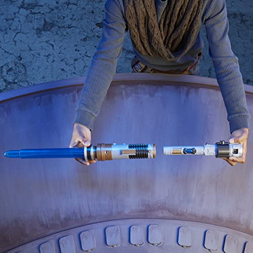 STAR WARS Lightsaber Forge OBI-Wan Kenobi Electronic Blue Lightsaber, Customizable Roleplay Toy, Toy for Kids Ages 4 and Up