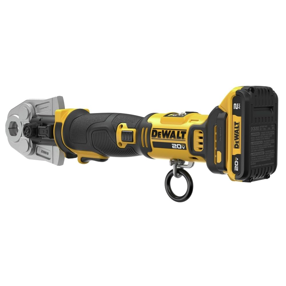 DEWALT 20V MAX Compact Press Tool Kit with CTS Jaws, 1/2-1-1/4 Inch 2 Batteries and Charger Included (DCE210D2K)