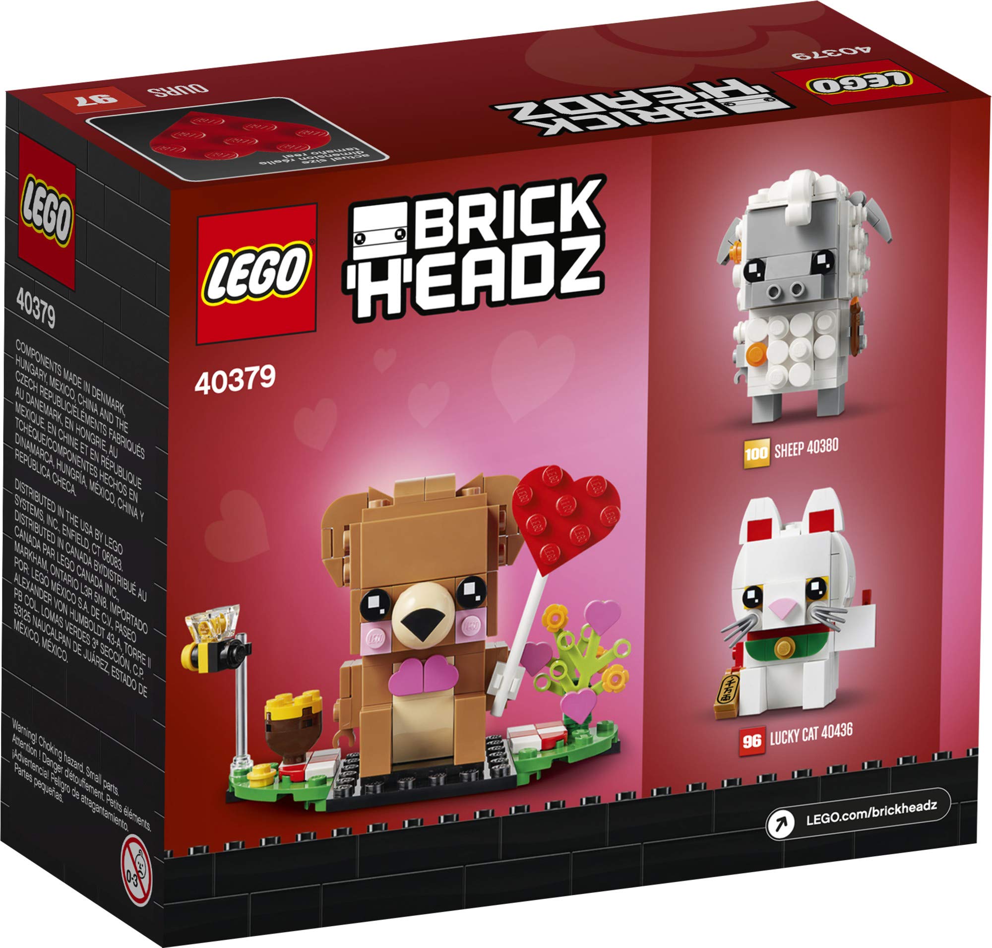 LEGO BrickHeadz Valentine's Bear 40379 (150 Pieces)