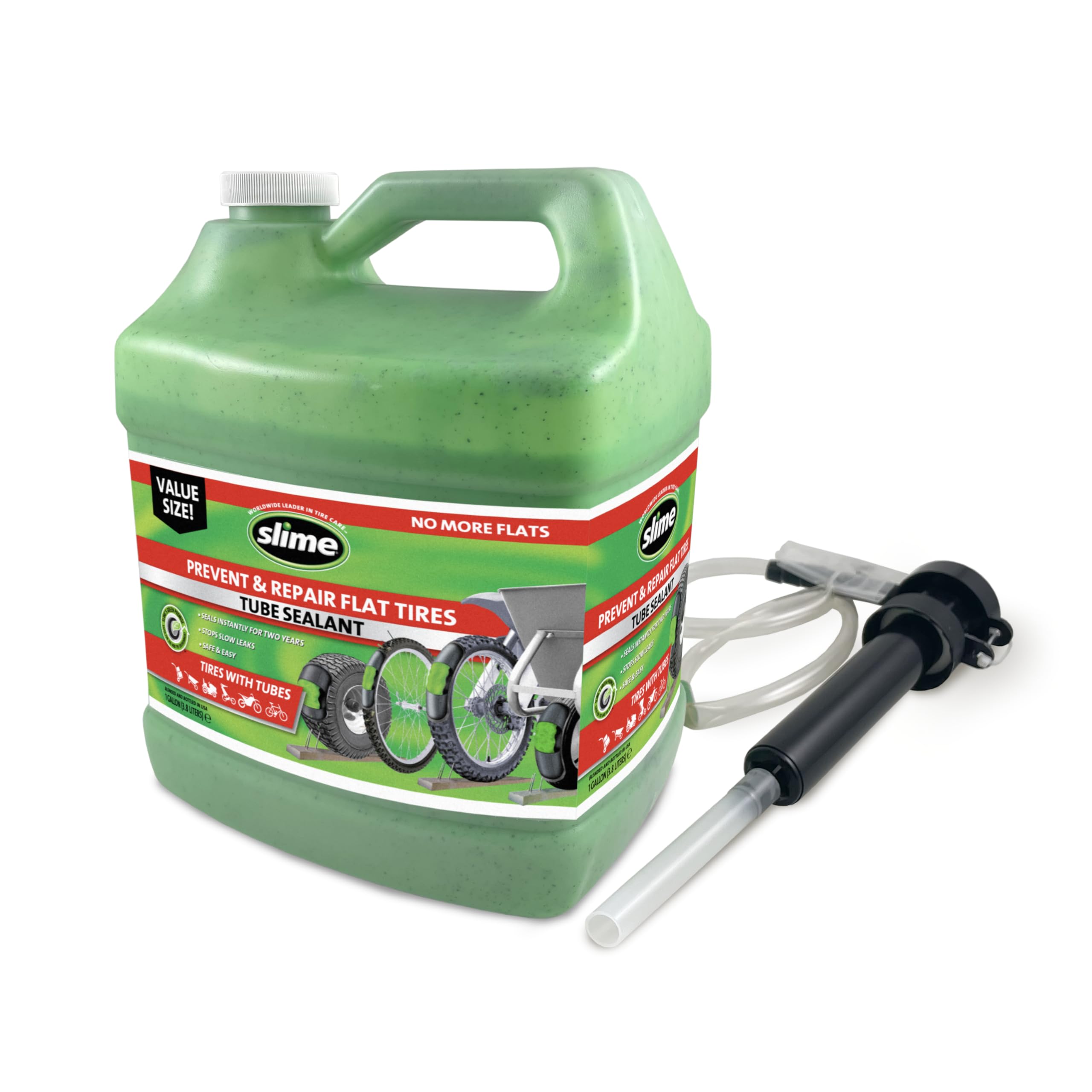 Slime 10003 Bike Tube Puncture Repair Sealant, Prevent and Repair, Suitable for All Bicycles, Non-Toxic