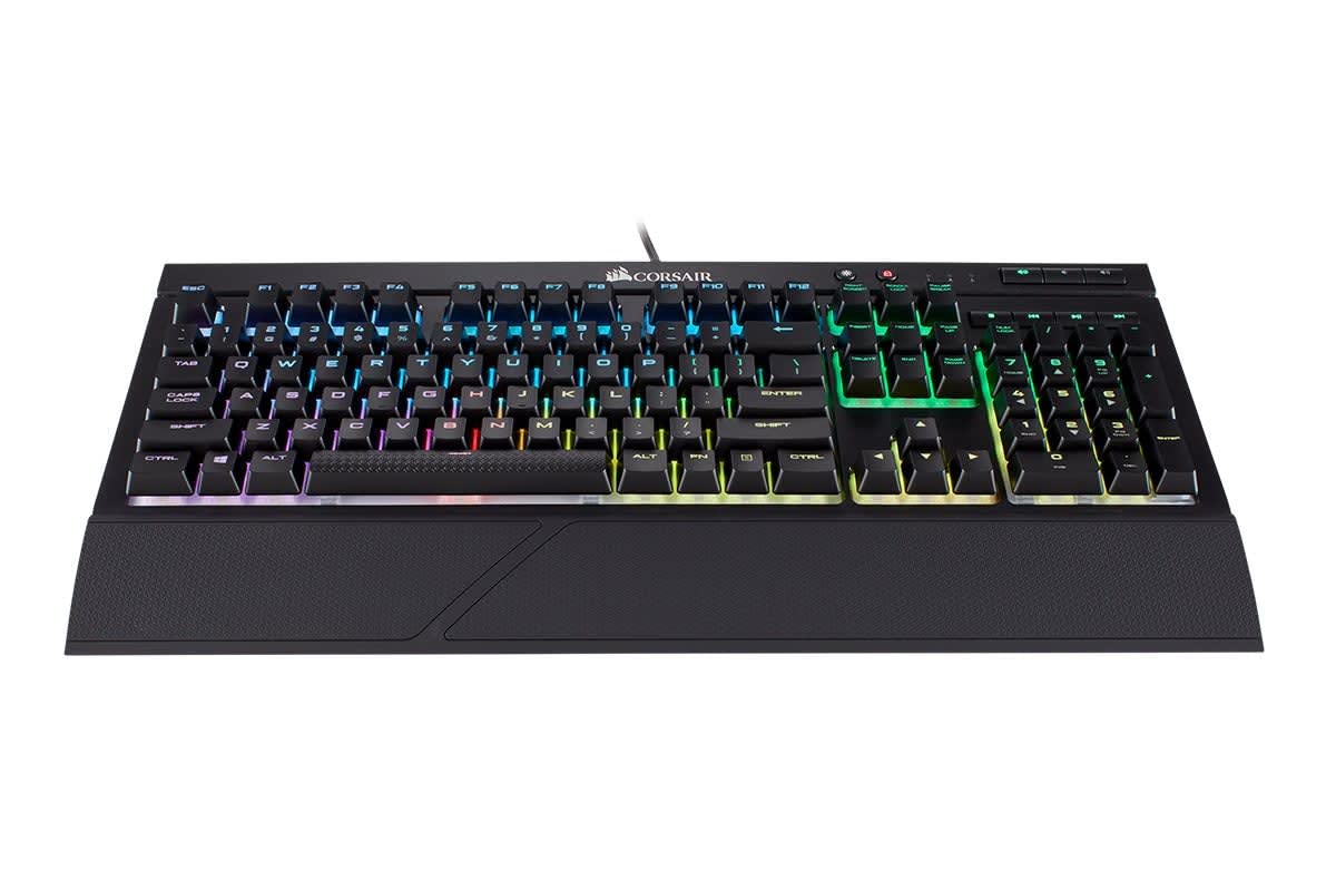 CORSAIR - K68 RGB Mechanical Gaming Keyboard RGB Backlit Cherry MX Red Switch - Black