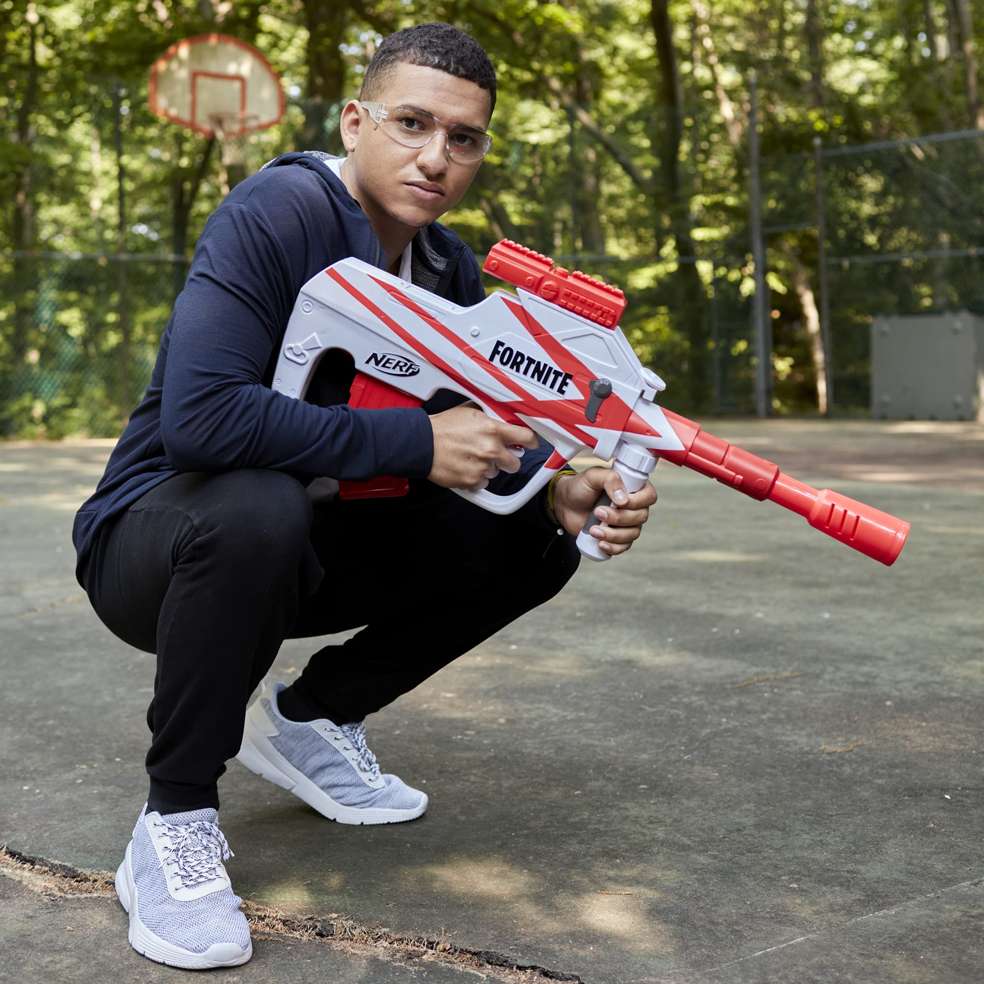 Nerf Fortnite B-AR Motorized Dart Blaster - Fortnite Converge Wrap, Motorized 10-Dart Blasting, 10-Dart Clip, 10 Official Nerf Elite Darts