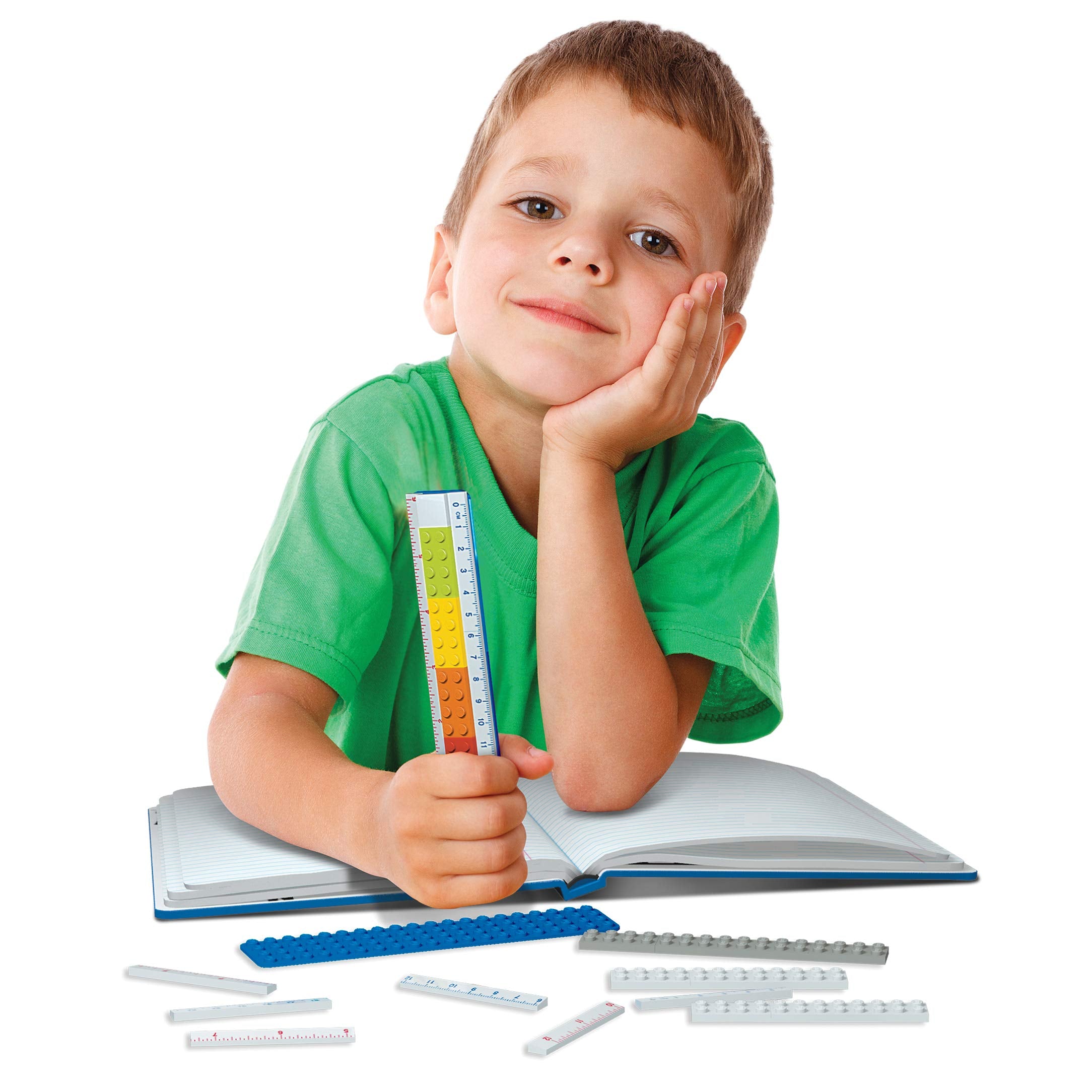 Lego Stationery - Buildable Ruler - 12" (30cm) Ruler with Building Bricks