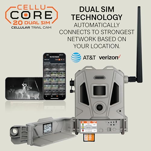 Bushnell CelluCORE 20 Trail Camera for Verizon with Low Glow/80ft Night Range and HD Video Trail Camera