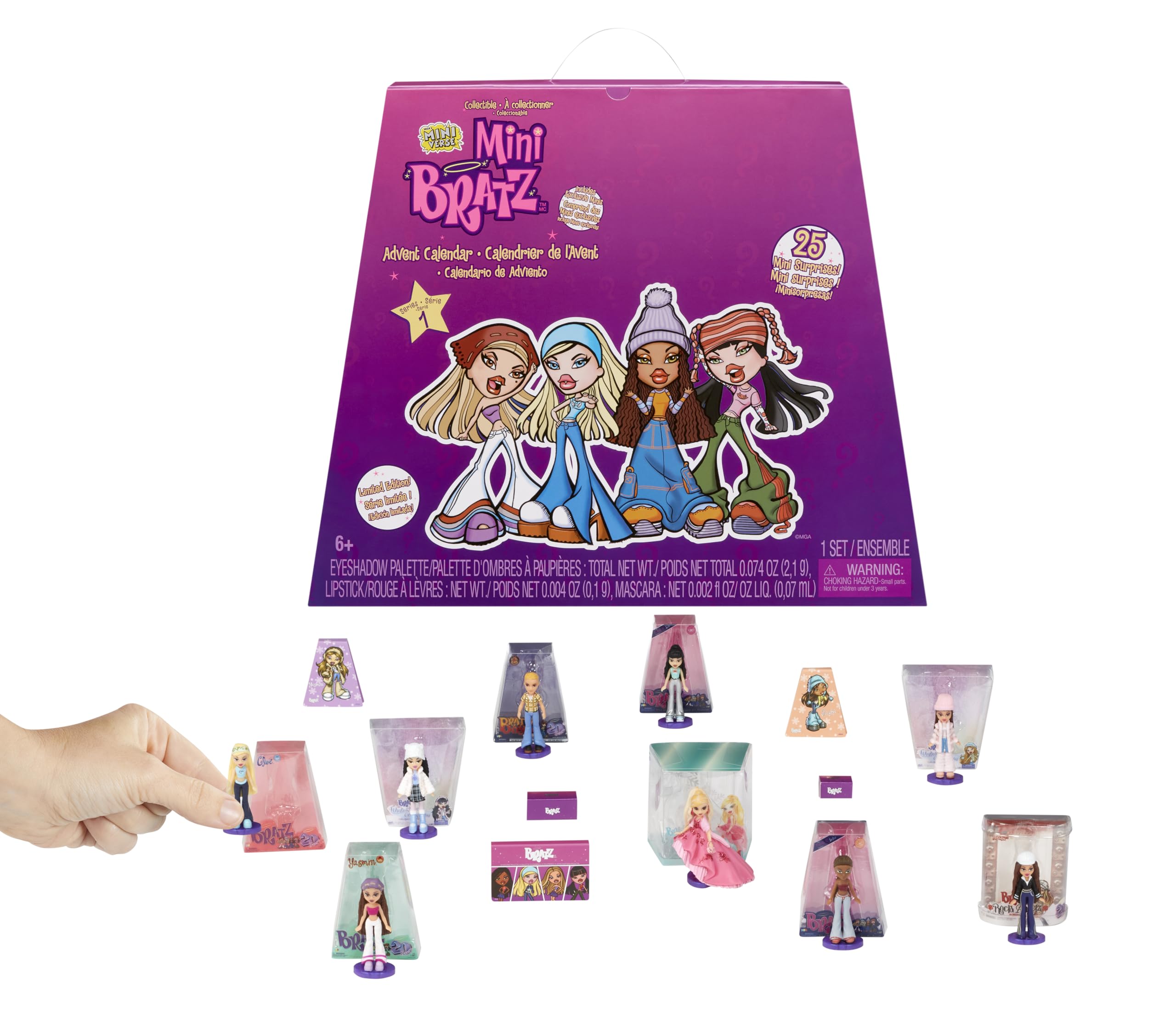MGA's Miniverse Bratz Minis Advent Calendar - 25 Surprises, Y2K Nostalgia
