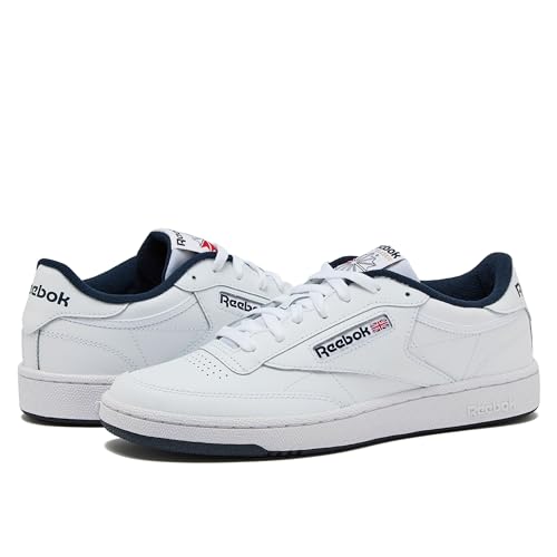 Reebok Mens Club C 85 Mens Tennis Shoes, Casual Fashion White Sneakers for Men