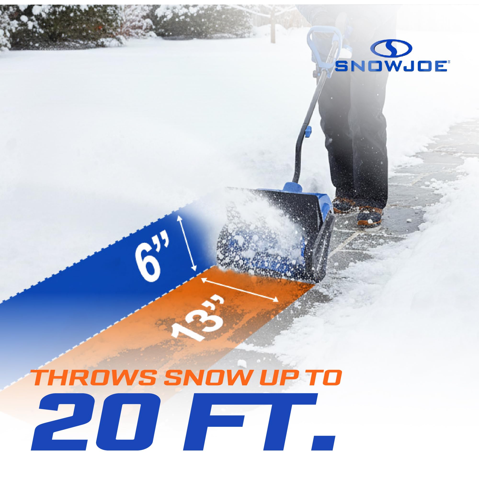 Snow Joe 24V Cordless Electric Shovel Kit w/Battery & Charger, 13″ Clearing Width, 400W Motor