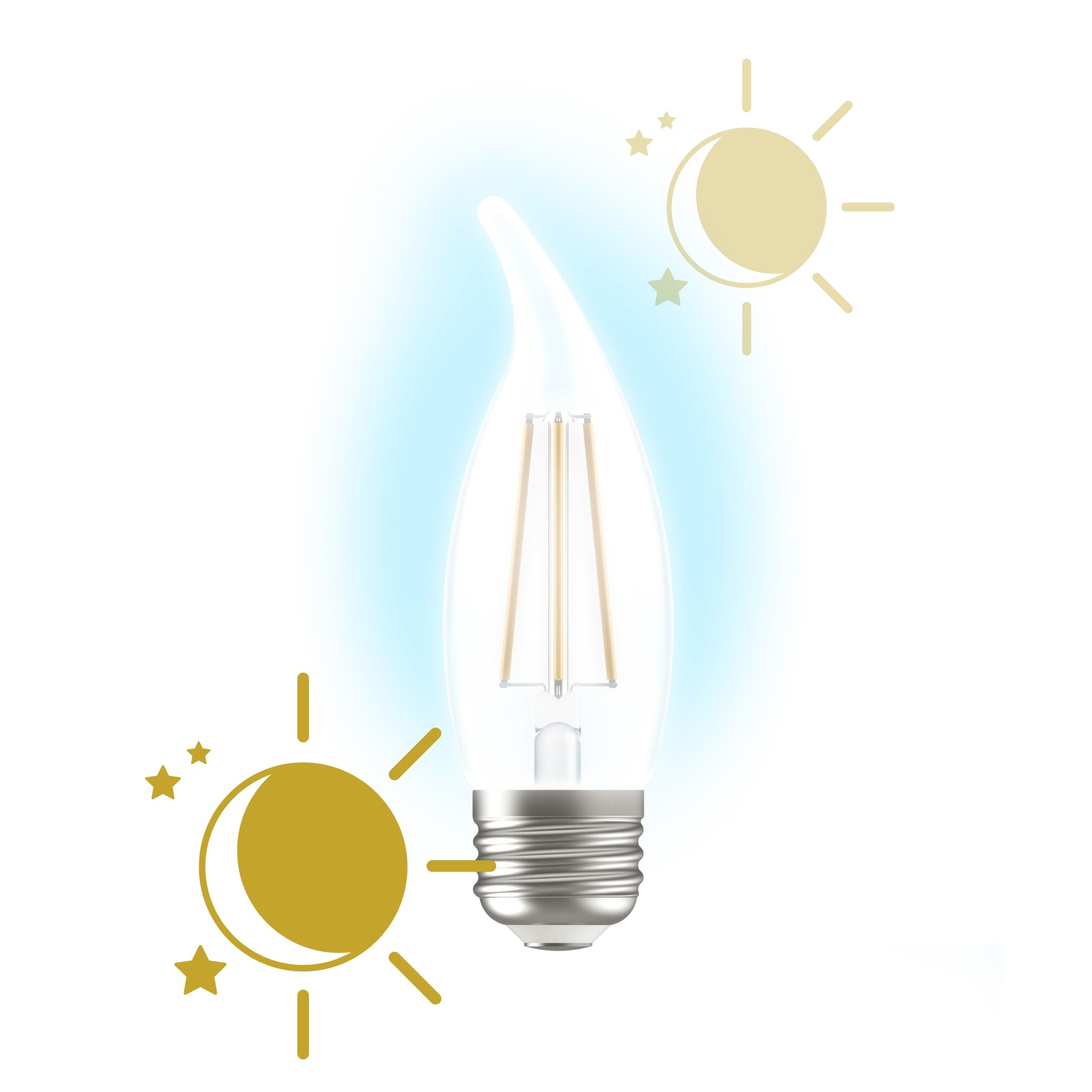 GE LED+ CA11 Dusk to Dawn LED Light Bulbs