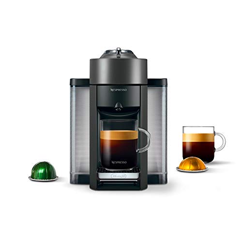 Nespresso Vertuo Coffee and Espresso Machine Bundle with Aeroccino Milk Frother by De'Longhi, Red