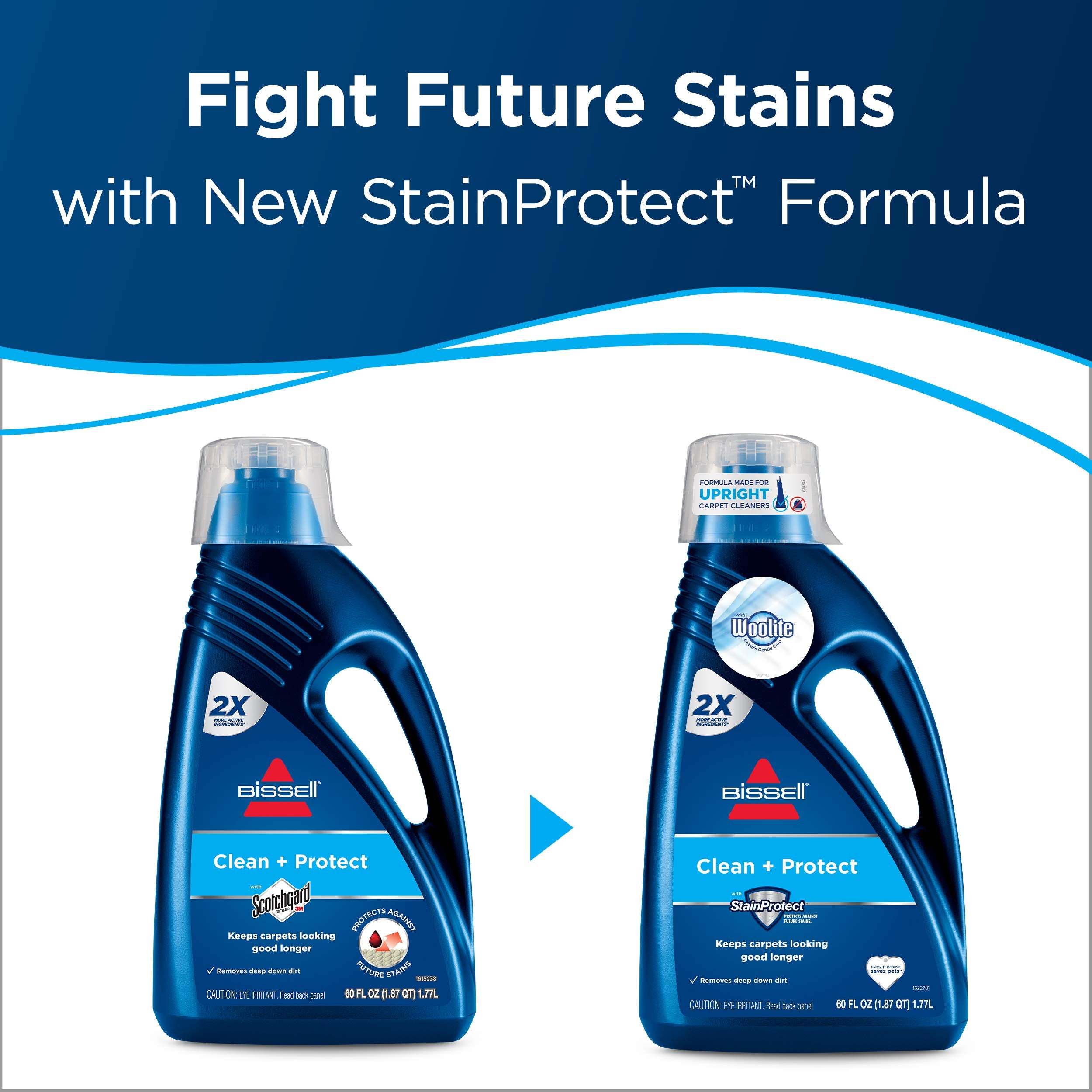 GDM HOME BISSELL 62E5A 2X Concentrated Deep Clean & Protect Full Size Machine Formula, 60 ounces