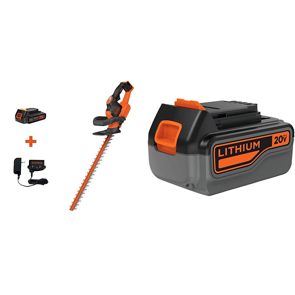 BLACK+DECKER 20V MAX* Cordless Hedge Trimmer with POWERCOMMAND Powercut