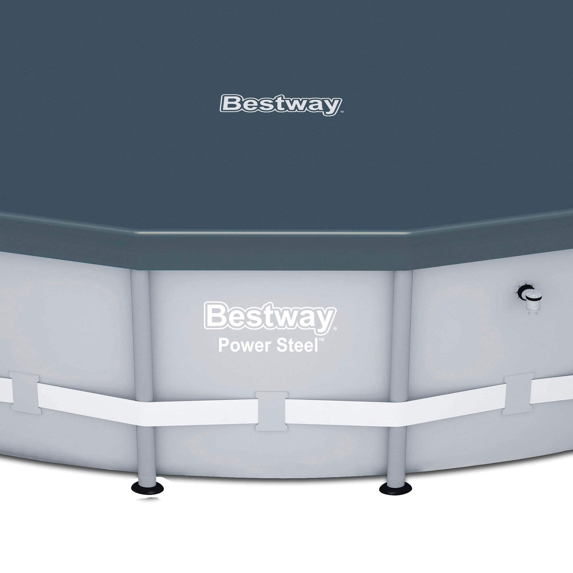 Bestway 18' Round PVC Pool Debris Cover for Steel Pro Frame Pools