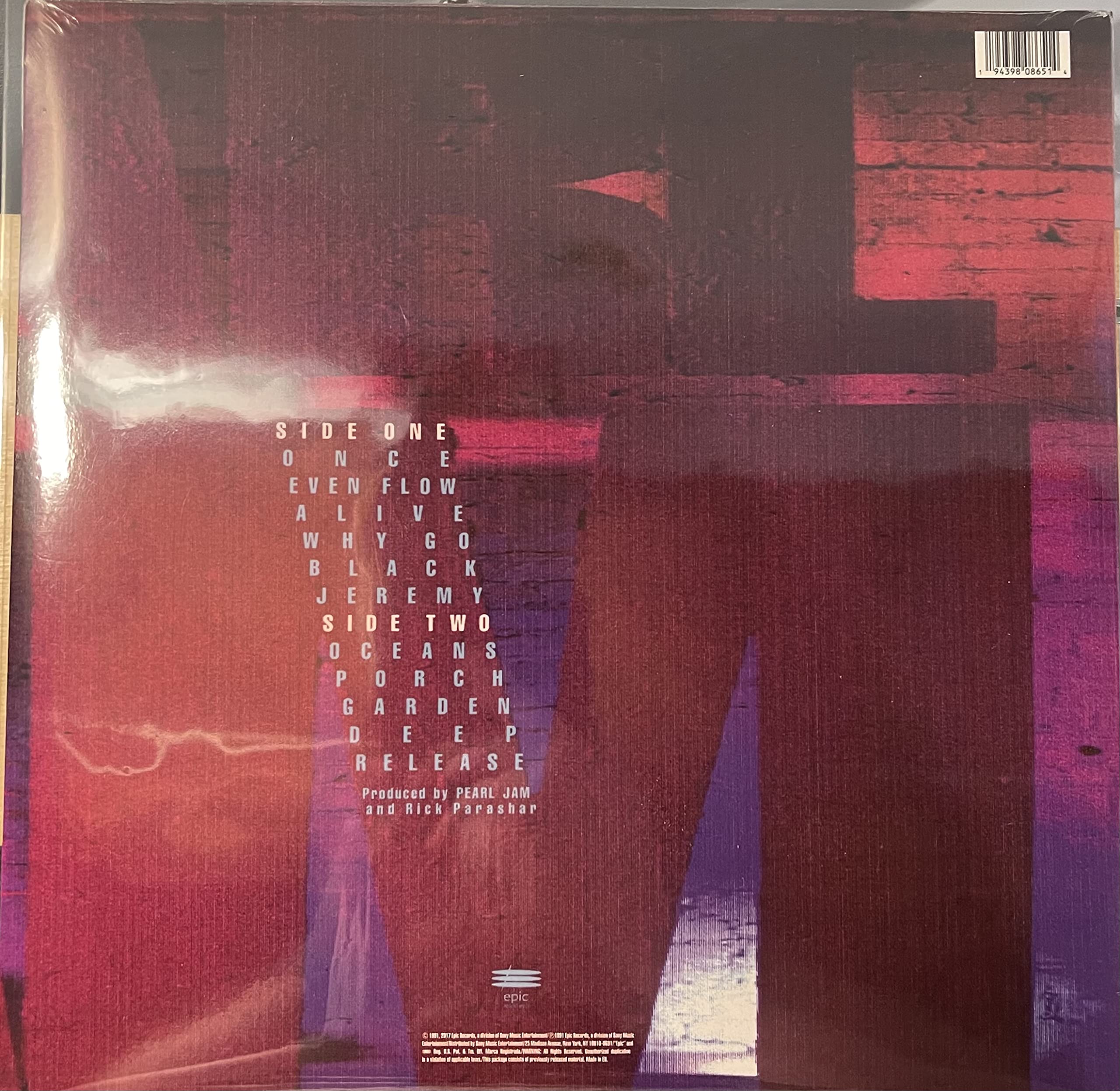 Pearl Jam Ten Purple Vinyl 2020 LIMITED EDITION Official Ten Club Record