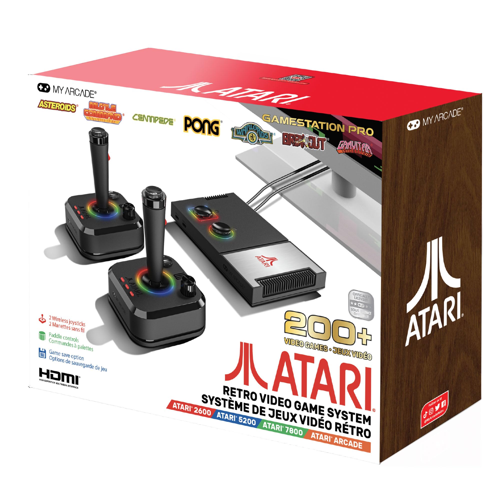 My Arcade Atari Game Station Pro: Retro Video Game Console with 200+ Games