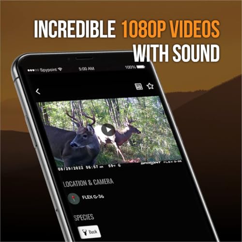 SPYPOINT Flex G-36 Twin Pack Cellular Trail Camera, 36MP Photos and 1080p Videos with Sound, GPS Enabled, Dual-Sim LTE Connectivity