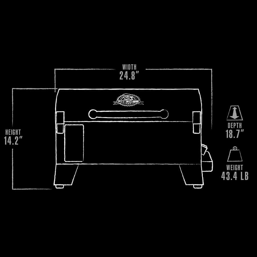 Pit Boss Portable Table Top Wood Pellet Grill Mahogany