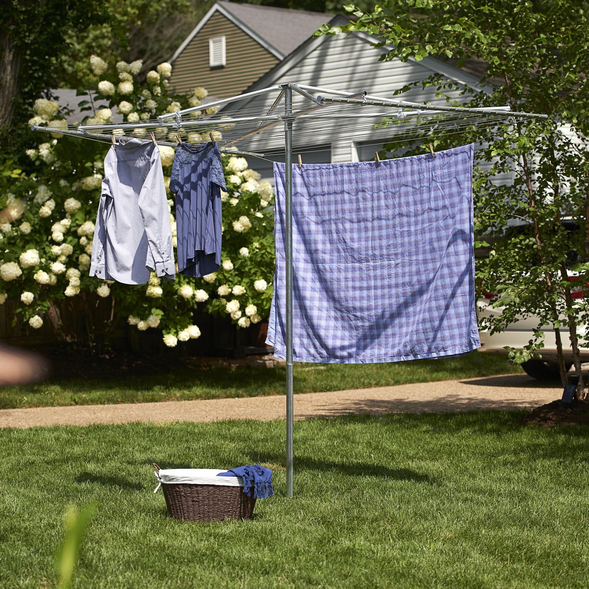 Household Essentials 1710 Height Adjustable Outdoor Umbrella Drying Rack