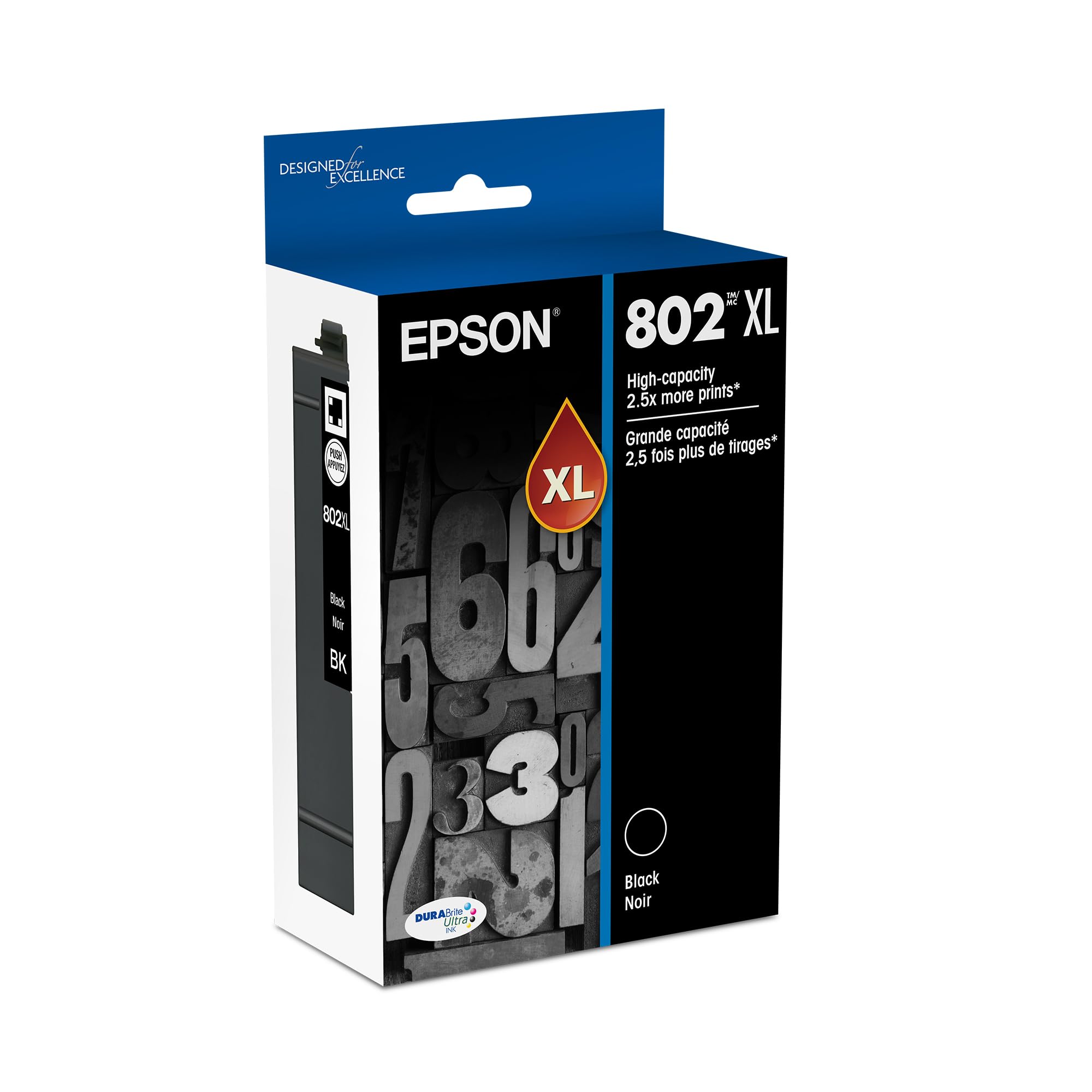 Epson T802XL120 DURABrite Ultra High Capacity Cartridge Ink