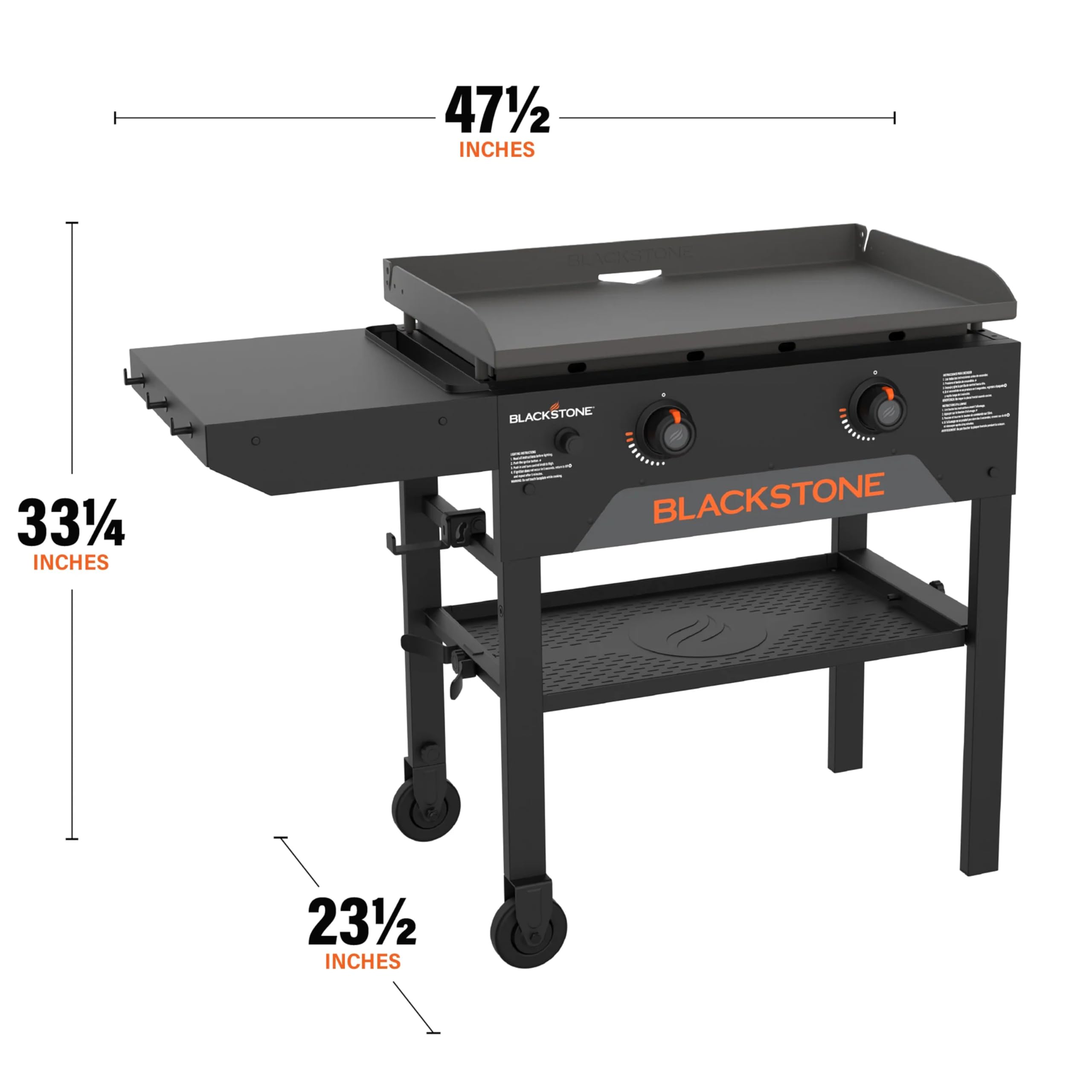 Blackstone 1853 Flat Top Gas Grill 2 Burner Propane 28” Outdoor
