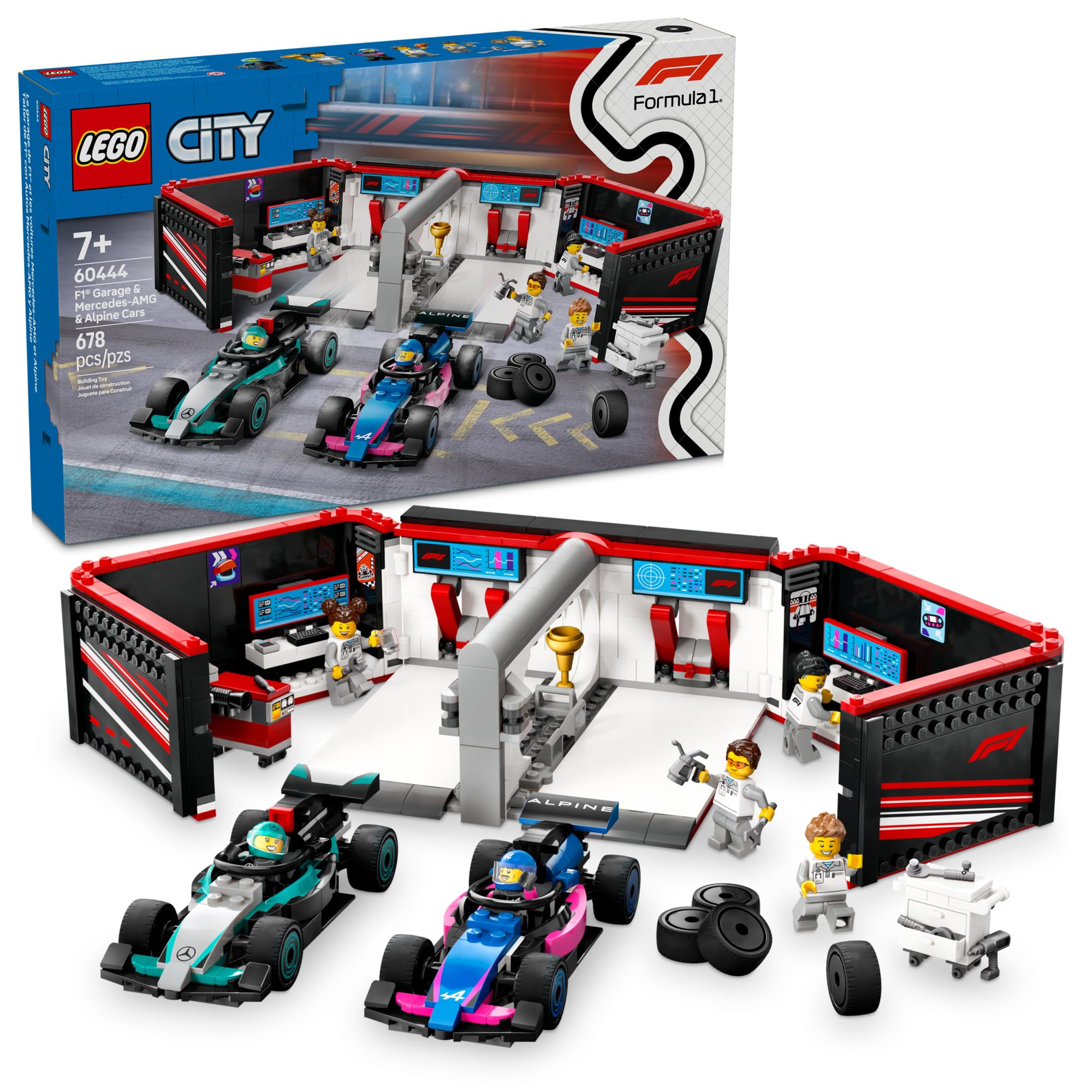 LEGO City F1 Garage & Mercedes 60444